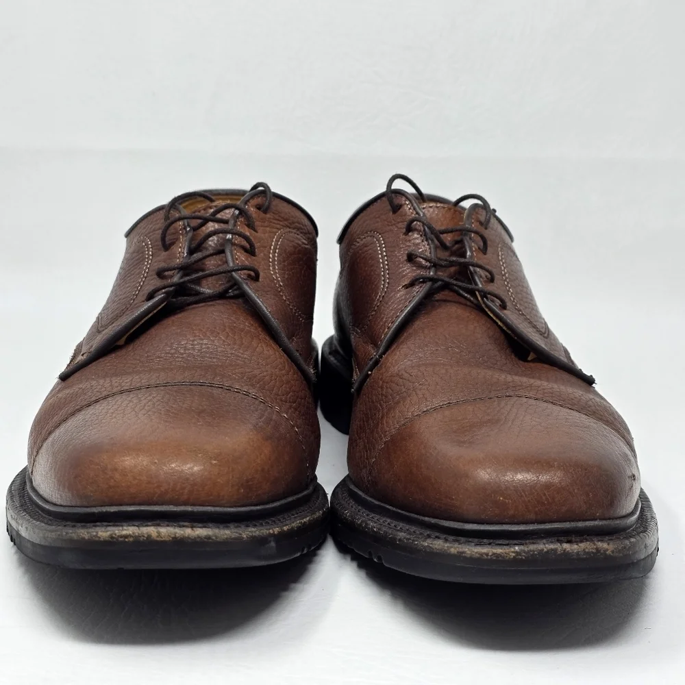 Allen Edmonds Becker Brown Leather Cap Toe Dress Oxfords Shoes Men's Size 12 B